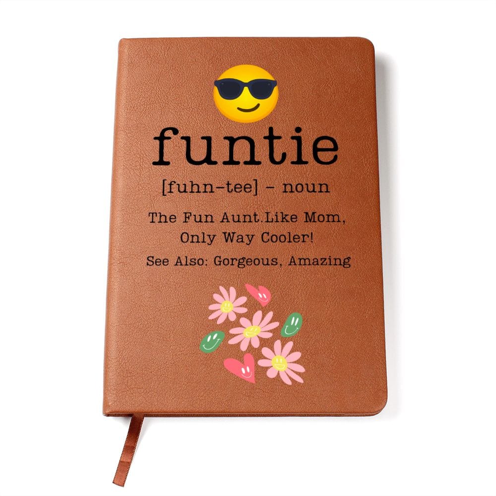 Aunt Gift | Journal For My Funtie, Vegan Leather, Birthday, Just Because