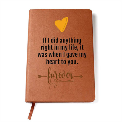 Journal To My Soulmate | Partner Gift, Wife, Husband, Birthday, Vegan Leather Graphic Journal gift, Anniversary