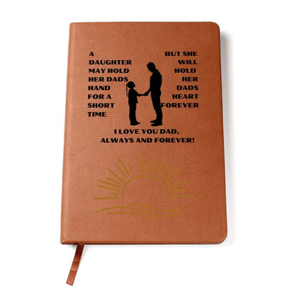 Dad Gift | Journal For My Father, From Daughter, Vegan Leather, Birthday, Just Because