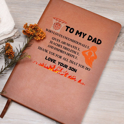Dad Gift | Journal For My Father, From Son, Vegan Leather, Birthday, Just Because Journal