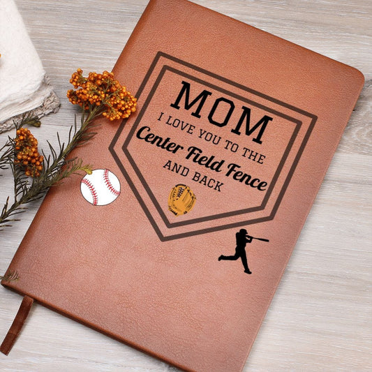 Mom Gift | Journal For My Baseball Mom, From Kids, Sports Fan, Vegan Leather, Birthday, Just Because