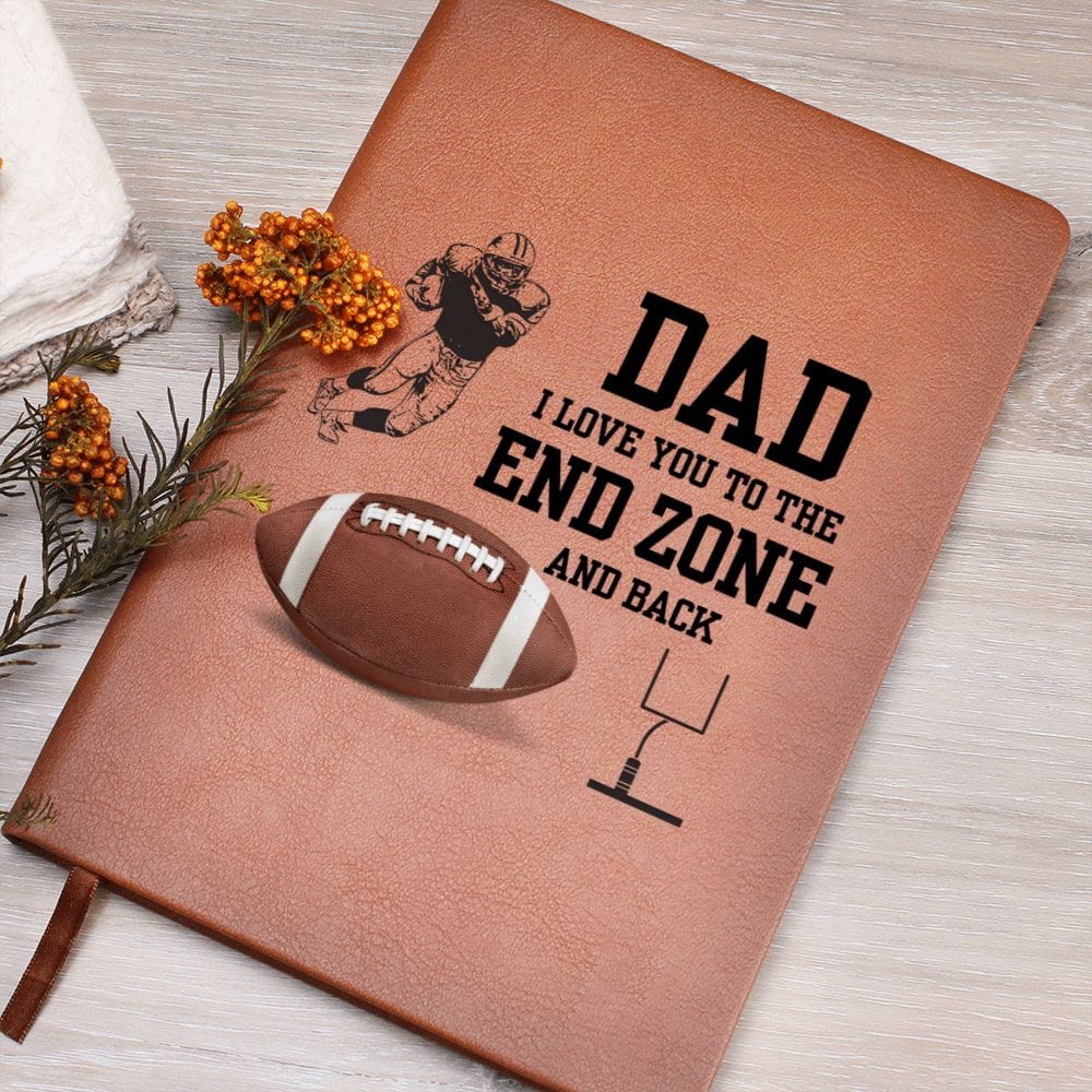 Dad Gift | Journal For My Father, Football Fan, From kids,, Vegan Leather, Birthday, Just Because