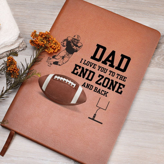 Dad Gift | Journal For My Father, Football Fan, From kids,, Vegan Leather, Birthday, Just Because