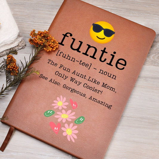 Aunt Gift | Journal For My Funtie, Vegan Leather, Birthday, Just Because
