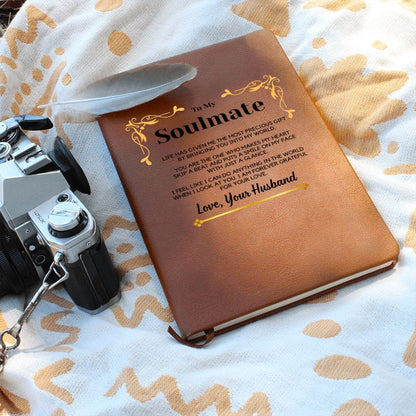 Soulmate Gift | Journal For My Wife, Partner, From Husband,, Vegan Leather, Birthday, Just Because