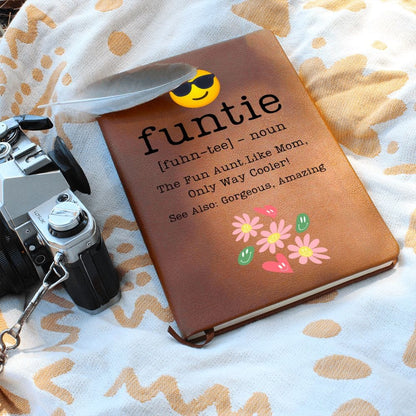 Aunt Gift | Journal For My Funtie, Vegan Leather, Birthday, Just Because