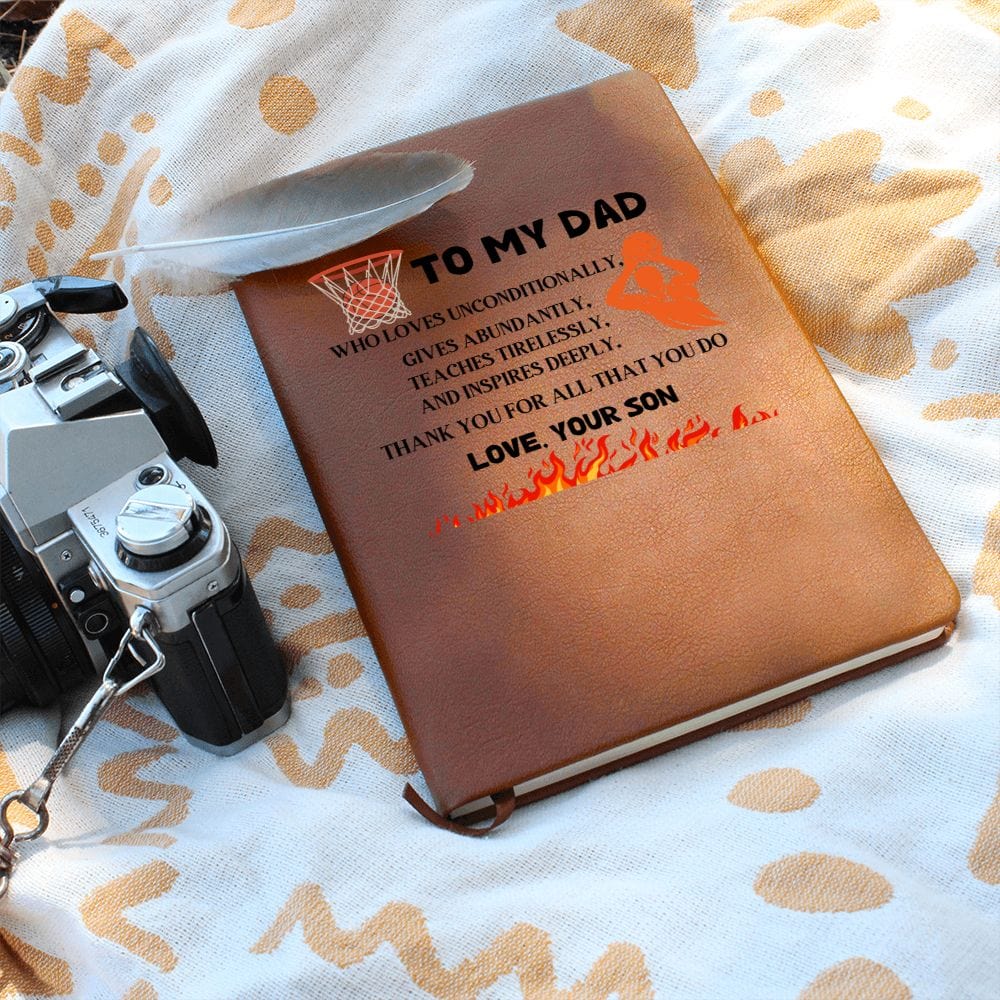 Dad Gift | Journal For My Father, From Son, Vegan Leather, Birthday, Just Because Journal