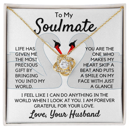 Gift To My Wife, Soulmate | Partner From Husband Necklace, Anniversary, Birthday, Mothers Day