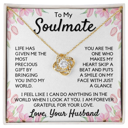 Gift To My Wife, Soulmate | Partner From Husband Necklace, Anniversary, Birthday, Mothers Day