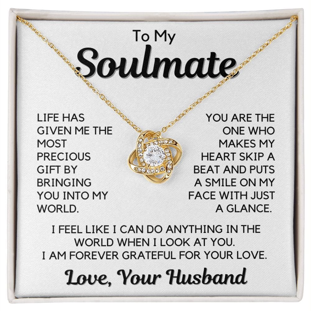 Gift To My Wife, Soulmate | Partner From Husband Necklace, Anniversary, Birthday, Mothers Day