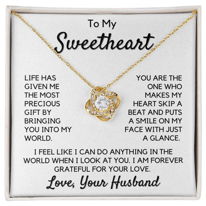 Gift To My Wife, Soulmate | Sweetheart, Partner From Husband Necklace, Anniversary, Birthday, Mothers Day