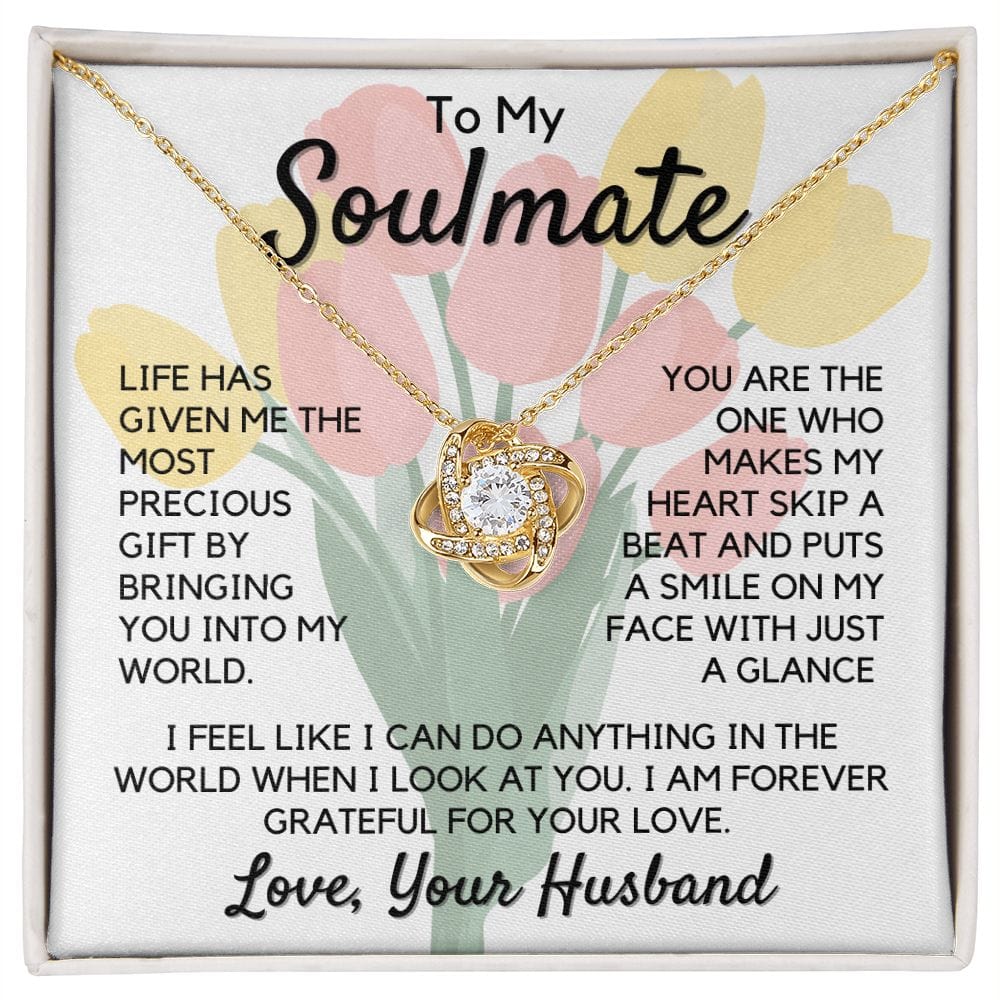 Gift To My Wife, Soulmate | Partner From Husband Necklace, Anniversary, Birthday, Mothers Day