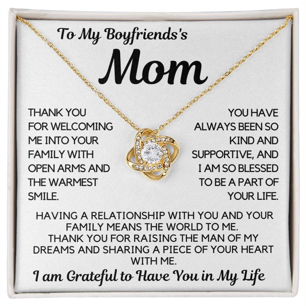 To My Boyfriend's Mom | Loving Necklace Gift, Future Mother In Law, Mothers Day, Birthday From Girlfriend