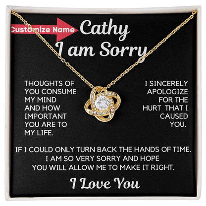 2 I am Sorry | Personalized Forgive Me Necklace, Gift For Girlfriend, Partner, Wife