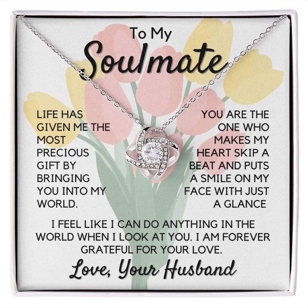 Gift To My Wife, Soulmate | Partner From Husband Necklace, Anniversary, Birthday, Mothers Day