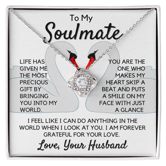 Gift To My Wife, Soulmate | Partner From Husband Necklace, Anniversary, Birthday, Mothers Day