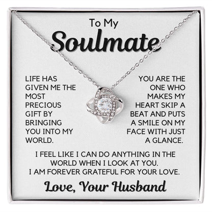 Gift To My Wife, Soulmate | Partner From Husband Necklace, Anniversary, Birthday, Mothers Day