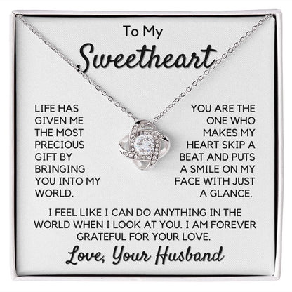 Gift To My Wife, Soulmate | Sweetheart, Partner From Husband Necklace, Anniversary, Birthday, Mothers Day