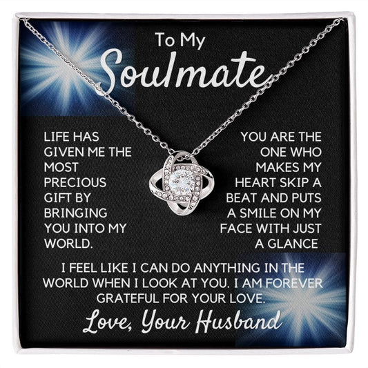 Gift To My Wife, Soulmate | Partner From Husband Necklace, Anniversary, Birthday, Mothers Day