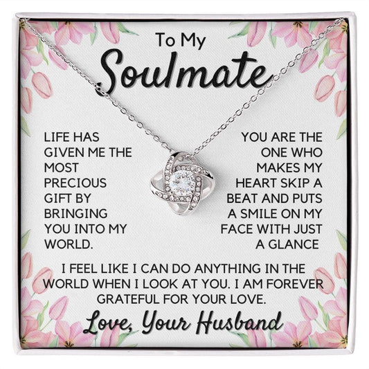 Gift To My Wife, Soulmate | Partner From Husband Necklace, Anniversary, Birthday, Mothers Day