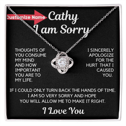 2 I am Sorry | Personalized Forgive Me Necklace, Gift For Girlfriend, Partner, Wife