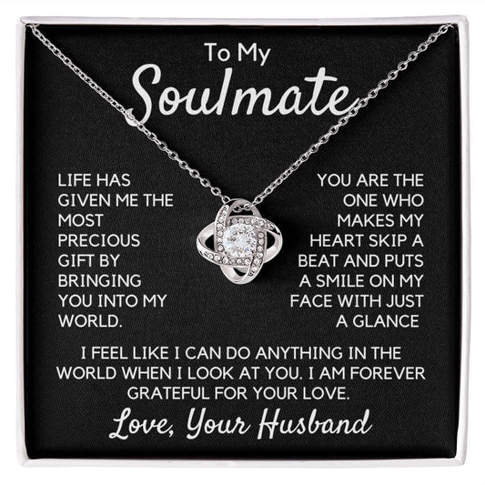 Gift To My Wife, Soulmate | Partner From Husband Necklace, Anniversary, Birthday, Mothers Day