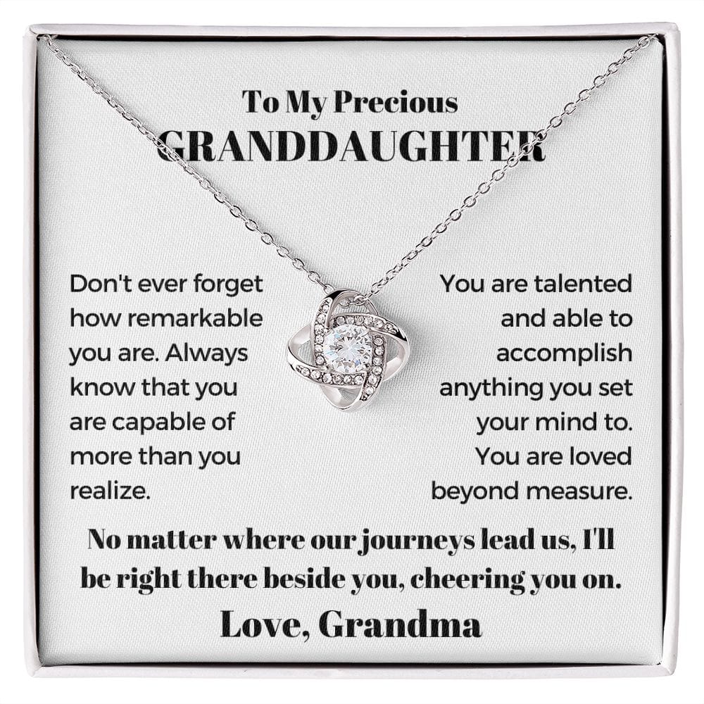 Granddaughter Valentines Day Jewelry Heart Necklace Gift from Grandma,  Grandpa, Grandparents,
