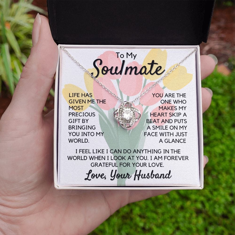 Gift To My Wife, Soulmate | Partner From Husband Necklace, Anniversary, Birthday, Mothers Day