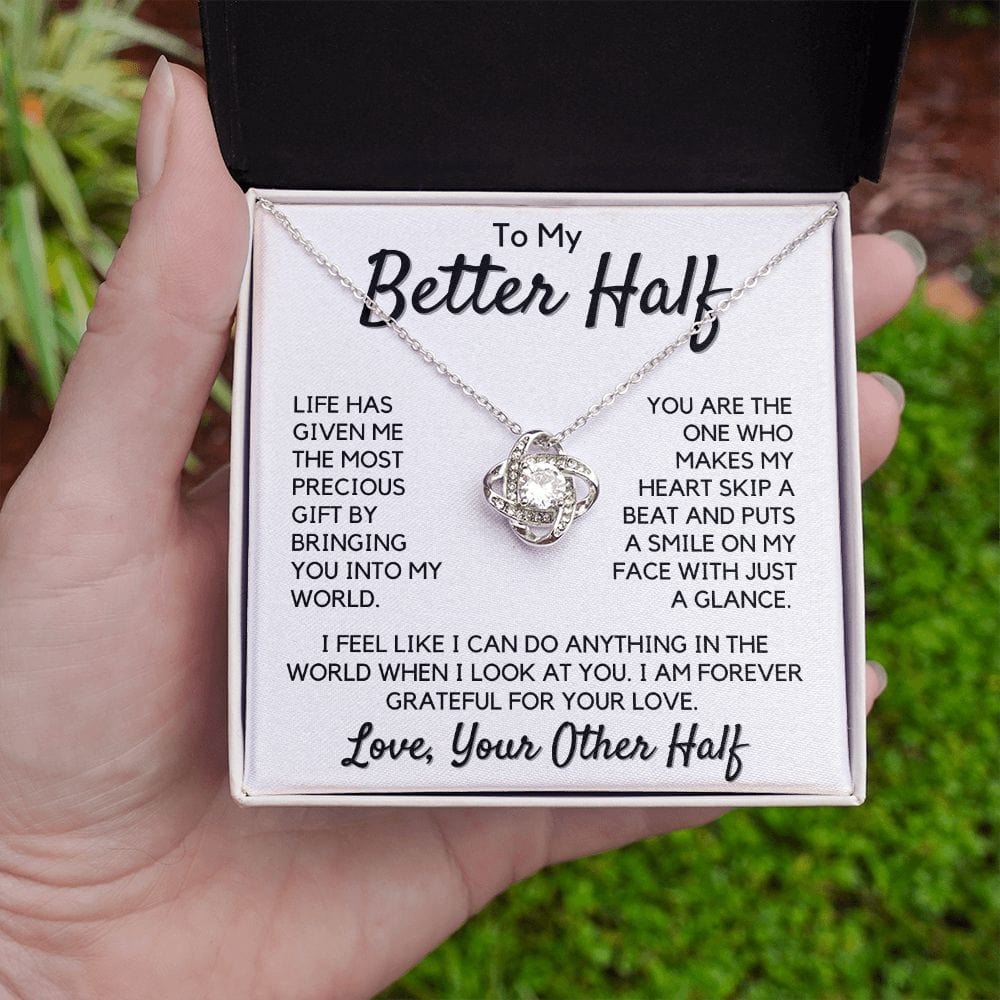 Gift To My Wife, Soulmate | y Better Half, Partner From Husband Necklace, Anniversary, Birthday, Mothers Day