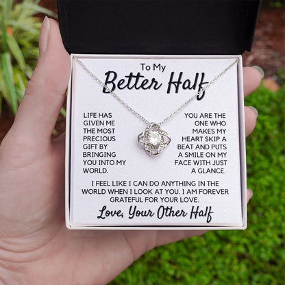 Gift To My Wife, Soulmate | y Better Half, Partner From Husband Necklace, Anniversary, Birthday, Mothers Day