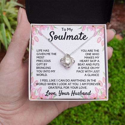 Gift To My Wife, Soulmate | Partner From Husband Necklace, Anniversary, Birthday, Mothers Day