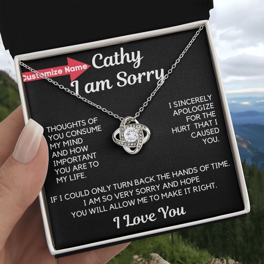 2 I am Sorry | Personalized Forgive Me Necklace, Gift For Girlfriend, Partner, Wife