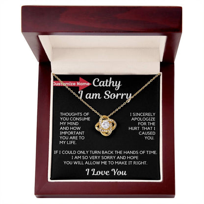 2 I am Sorry | Personalized Forgive Me Necklace, Gift For Girlfriend, Partner, Wife