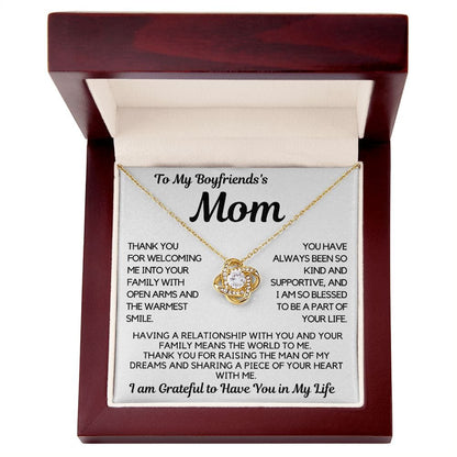 To My Boyfriend's Mom | Loving Necklace Gift, Future Mother In Law, Mothers Day, Birthday From Girlfriend