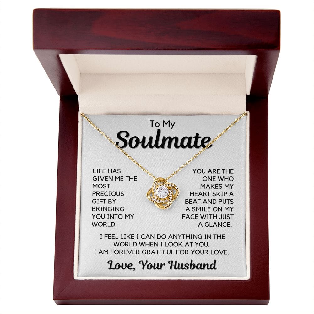 Gift To My Wife, Soulmate | Partner From Husband Necklace, Anniversary, Birthday, Mothers Day