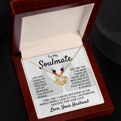 Gift To My Wife, Soulmate | Partner From Husband Necklace, Anniversary, Birthday, Mothers Day