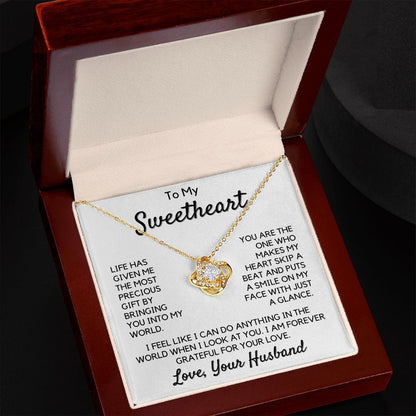 Gift To My Wife, Soulmate | Sweetheart, Partner From Husband Necklace, Anniversary, Birthday, Mothers Day