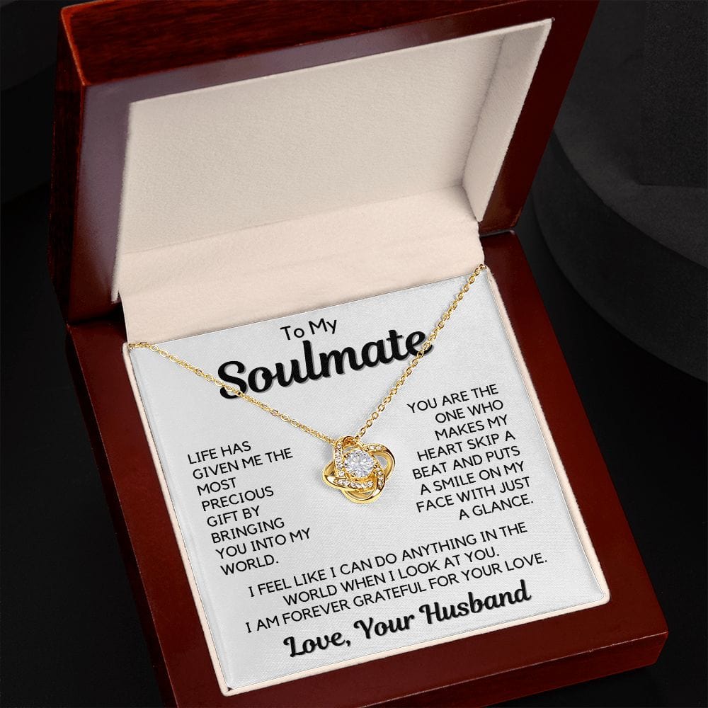 Gift To My Wife, Soulmate | Partner From Husband Necklace, Anniversary, Birthday, Mothers Day