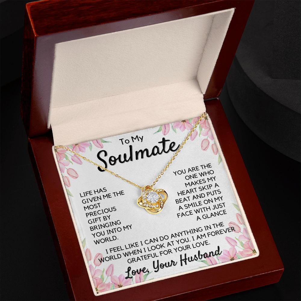 Gift To My Wife, Soulmate | Partner From Husband Necklace, Anniversary, Birthday, Mothers Day