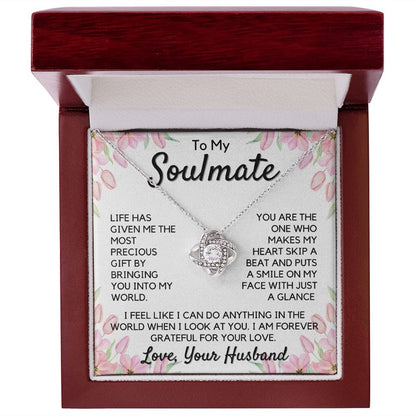 Gift To My Wife, Soulmate | Partner From Husband Necklace, Anniversary, Birthday, Mothers Day