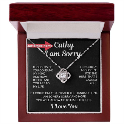 2 I am Sorry | Personalized Forgive Me Necklace, Gift For Girlfriend, Partner, Wife