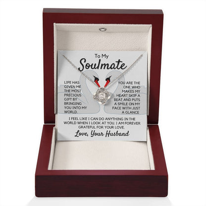 Gift To My Wife, Soulmate | Partner From Husband Necklace, Anniversary, Birthday, Mothers Day