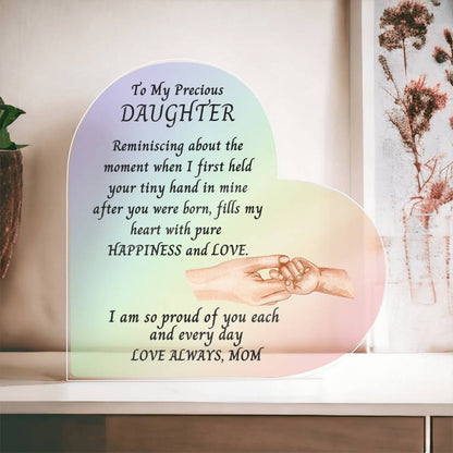 Daughter Gift | From Mom, Mother Daughter Bond, Holding Hands, Birthday, Just Becasue
