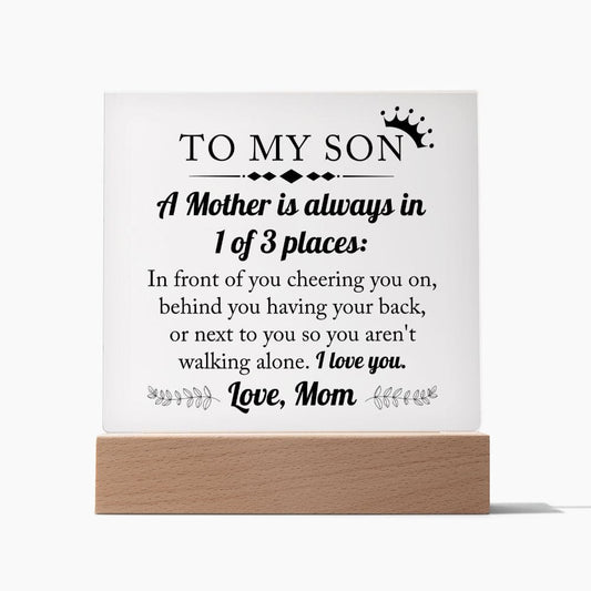 Son Gift | Acrylic Plaque From Mom, Graduation, Birthday