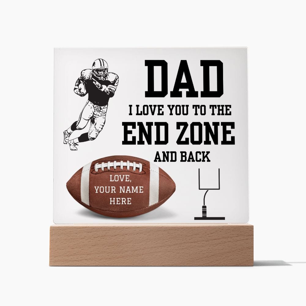 Dad Gift | Football Fan Dad, Personalized Name, Color Changing Light Up Option, fathers Day, Birthday