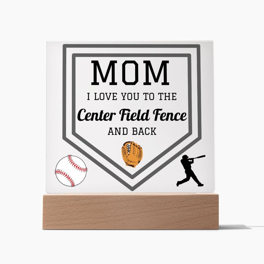 MOM GIFT | BASEBALL MOM, SPORTS MOM, COLOR CHANGING LED ACRYLIC PLAQUE, Mothers Day, Birthday, Just Because