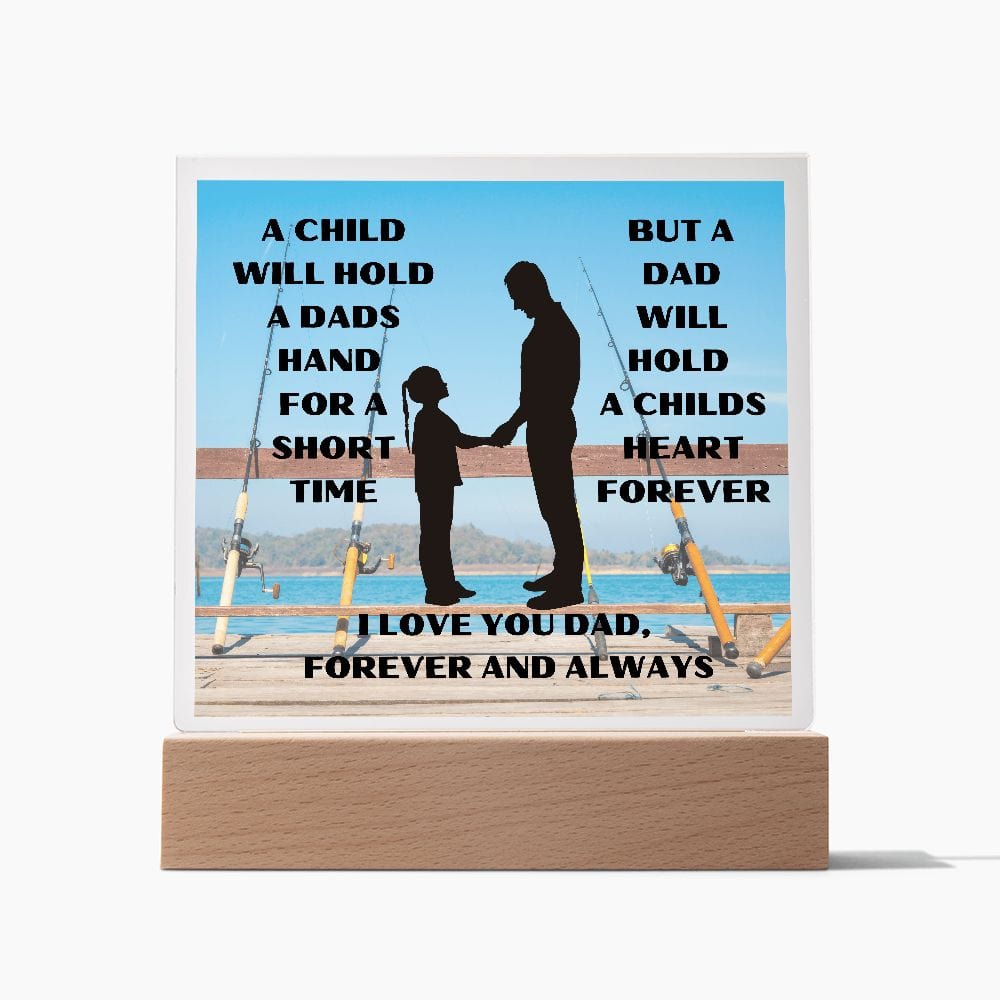 Gift For Dad | To A Fishing Dad, Acrylic With LED Option, Fathers Day, Birthday