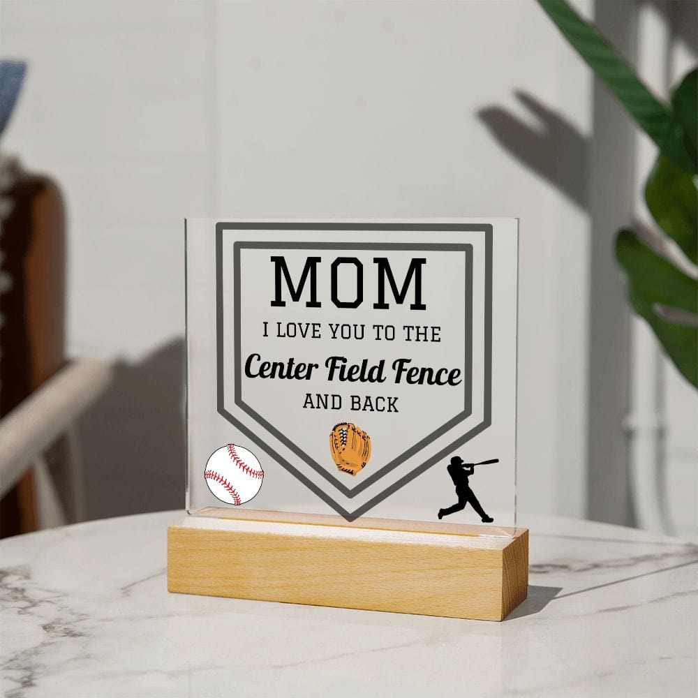 MOM GIFT | BASEBALL MOM, SPORTS MOM, COLOR CHANGING LED ACRYLIC PLAQUE, Mothers Day, Birthday, Just Because