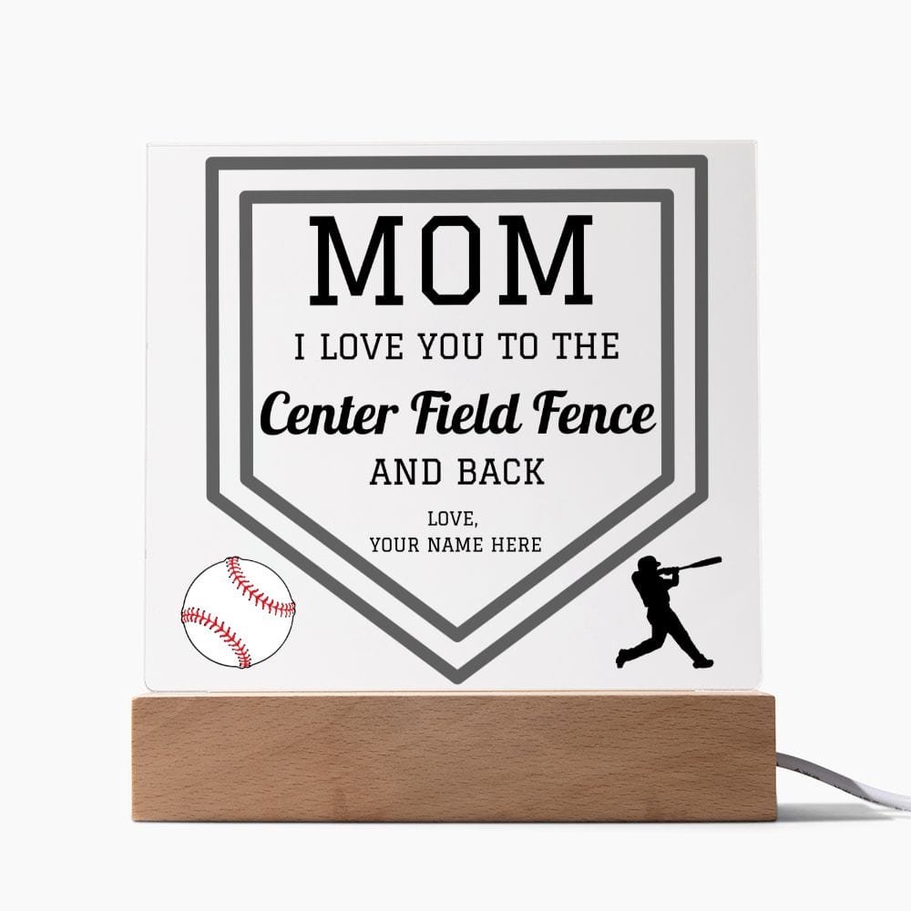 Mom Gift | Baseball Mom, Personalized, Sports Mom, Color Changing LED Acrylic Plaque, Mothers Day, Birthday, Just Because