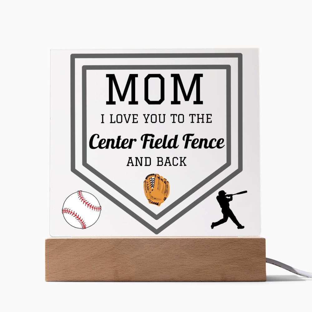 MOM GIFT | BASEBALL MOM, SPORTS MOM, COLOR CHANGING LED ACRYLIC PLAQUE, Mothers Day, Birthday, Just Because